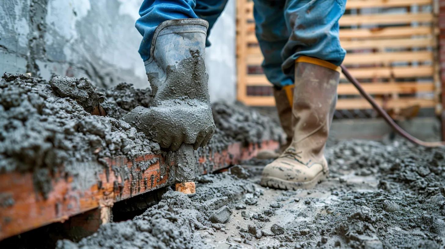 foundation repair contractor working